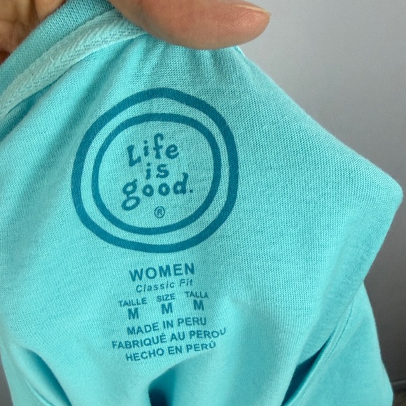 Life Is Good Turquoise "Made the Grade" Classic Fit Medium Graphic Tee - Picture 14 of 14